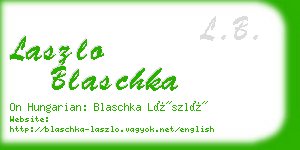 laszlo blaschka business card